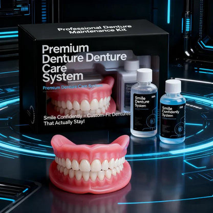 Easy Denture Set, Comfortable Smile Makeover - Made and Shipped from the USA🍀