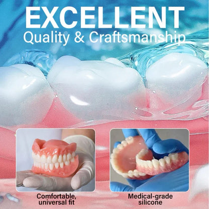 Easy Denture Set, Comfortable Smile Makeover - Made and Shipped from the USA🍀