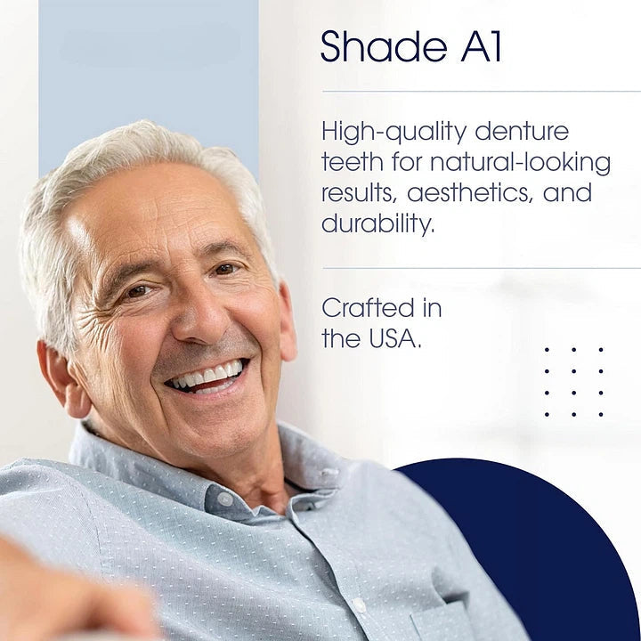 Easy Denture Set, Comfortable Smile Makeover - Made and Shipped from the USA🍀