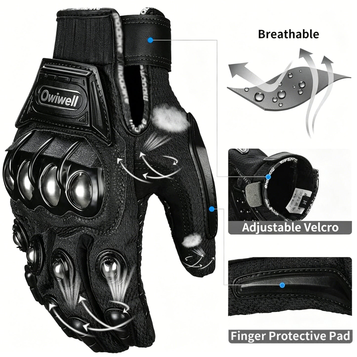 Titanium alloy hard joint-Indestructible Outdoor Self-defense Gloves