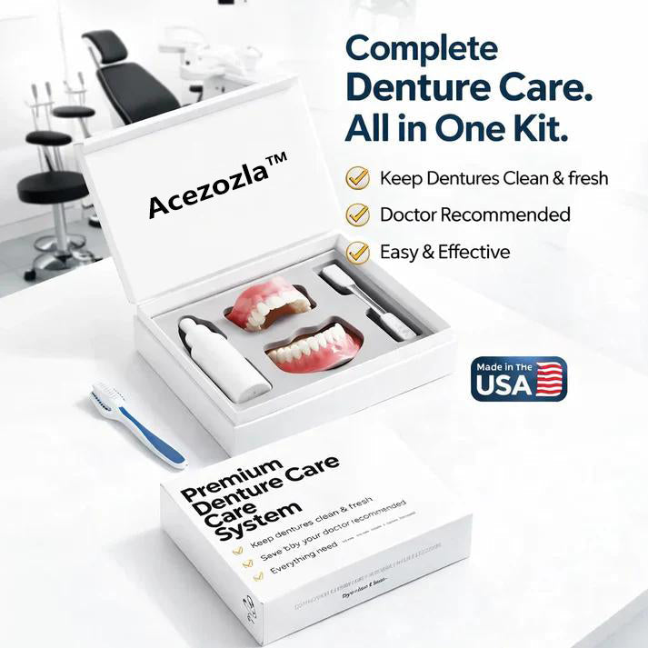 Easy Denture Set, Comfortable Smile Makeover - Made and Shipped from the USA🍀