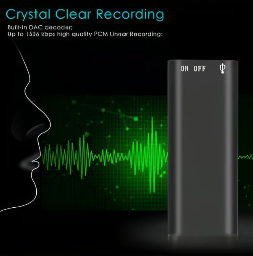 Secret Spy Recorder - Smart Sound Capture, Compact & Easy to Use, Long Battery Life 🔋