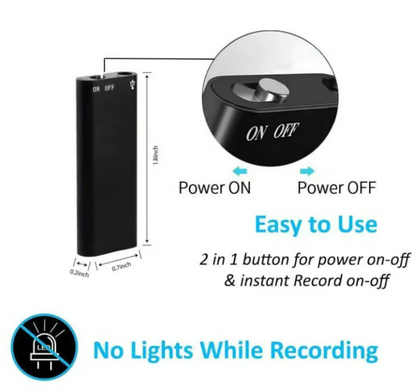 Secret Spy Recorder - Smart Sound Capture, Compact & Easy to Use, Long Battery Life 🔋